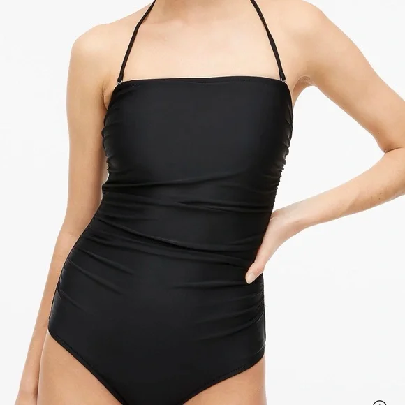 J Crew Orange ruched one piece swimsuit - Picture 8 of 11